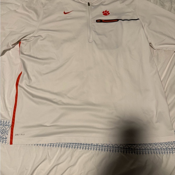 Clemson men’s Nike Dri-FIT White Jacket with Orange Trim - Picture 5 of 5